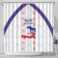 Haiti Football Shower Curtain Les Grenadiers Veve Vodou White - African Pride