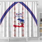 Haiti Football Shower Curtain Les Grenadiers Veve Vodou White - African Pride