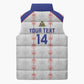 Custom Haiti Football Sleeveless Puffer Jacket Les Grenadiers Veve Vodou White