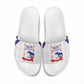 Haiti Football Slide Sandals Les Grenadiers Veve Vodou White