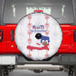 Haiti Football Spare Tire Cover Les Grenadiers Veve Vodou White - African Pride