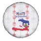 Haiti Football Spare Tire Cover Les Grenadiers Veve Vodou White - African Pride