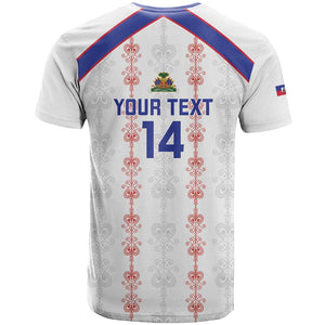 Custom Haiti Football T shirt Les Grenadiers Veve Vodou White - African Pride