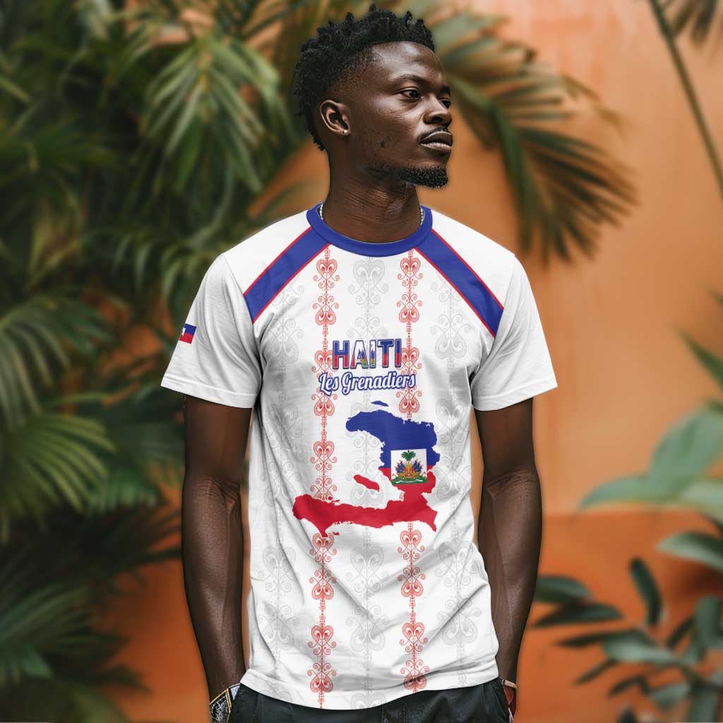 Custom Haiti Football T shirt Les Grenadiers Veve Vodou White - African Pride