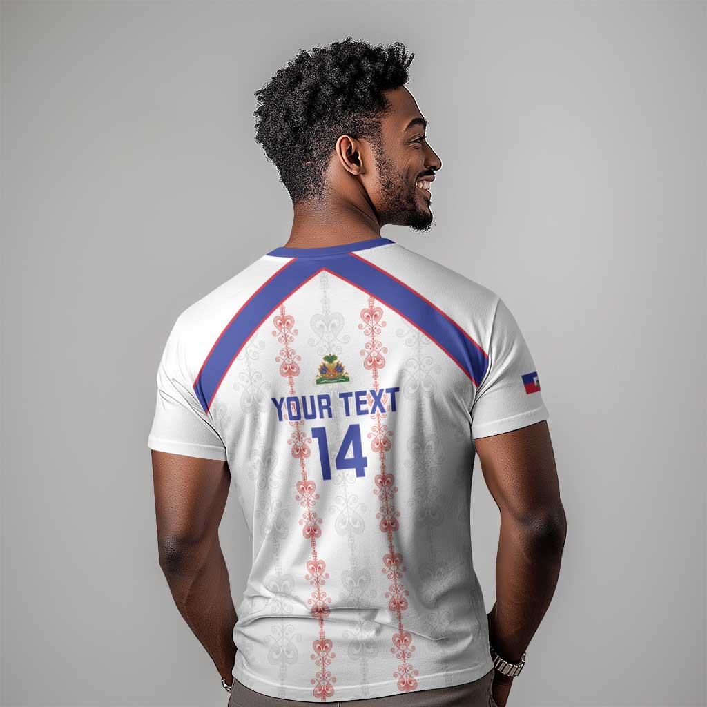Custom Haiti Football T shirt Les Grenadiers Veve Vodou White - African Pride