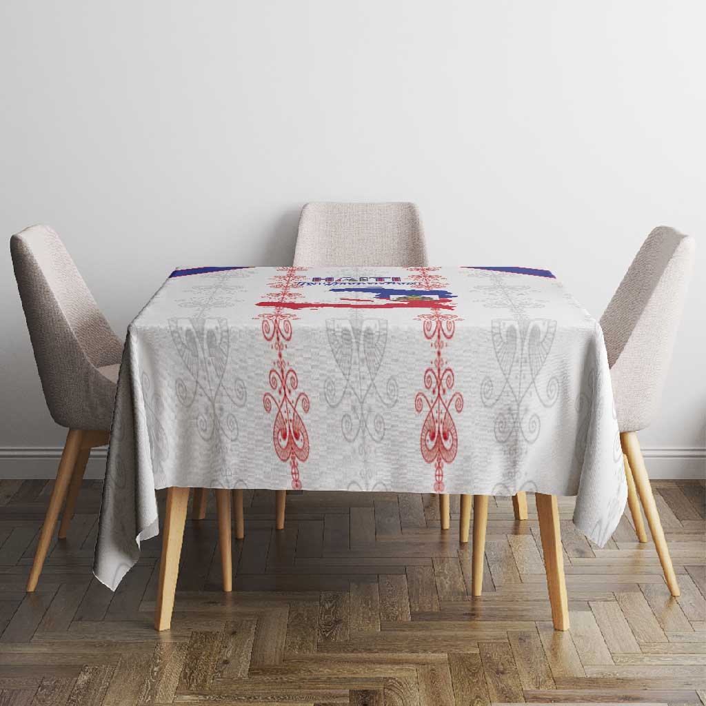 Haiti Football Tablecloth Les Grenadiers Veve Vodou White - African Pride