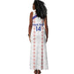 Custom Haiti Football Tank Maxi Dress Les Grenadiers Veve Vodou White - African Pride