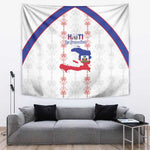 Haiti Football Tapestry Les Grenadiers Veve Vodou White - African Pride