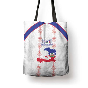 Haiti Football Tote Bag Les Grenadiers Veve Vodou White