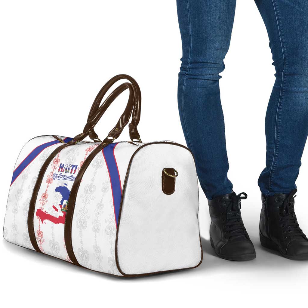 Haiti Football Travel Bag Les Grenadiers Veve Vodou White