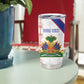 Custom Haiti Football Tumbler Cup Les Grenadiers Veve Vodou White - African Pride