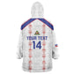 Custom Haiti Football Wearable Blanket Hoodie Les Grenadiers Veve Vodou White - African Pride
