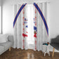 Haiti Football Window Curtain Les Grenadiers Veve Vodou White - African Pride