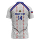 Custom Haiti Football Zipper Polo Shirt Les Grenadiers Veve Vodou White