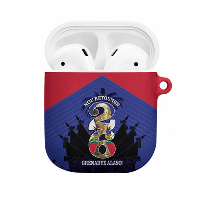 Les Grenadiers Haiti Football AirPods Case 2026 Nou Retounen Blue Version