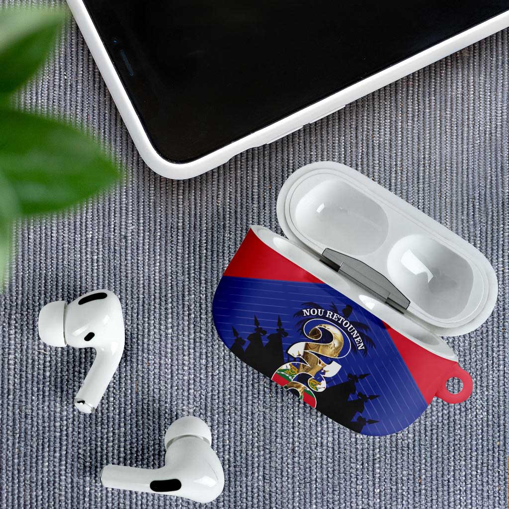 Les Grenadiers Haiti Football AirPods Case 2026 Nou Retounen Blue Version