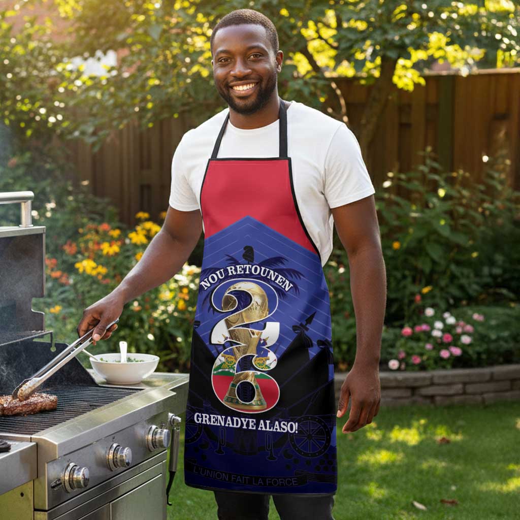 Les Grenadiers Haiti Football Apron 2026 Nou Retounen Blue Version