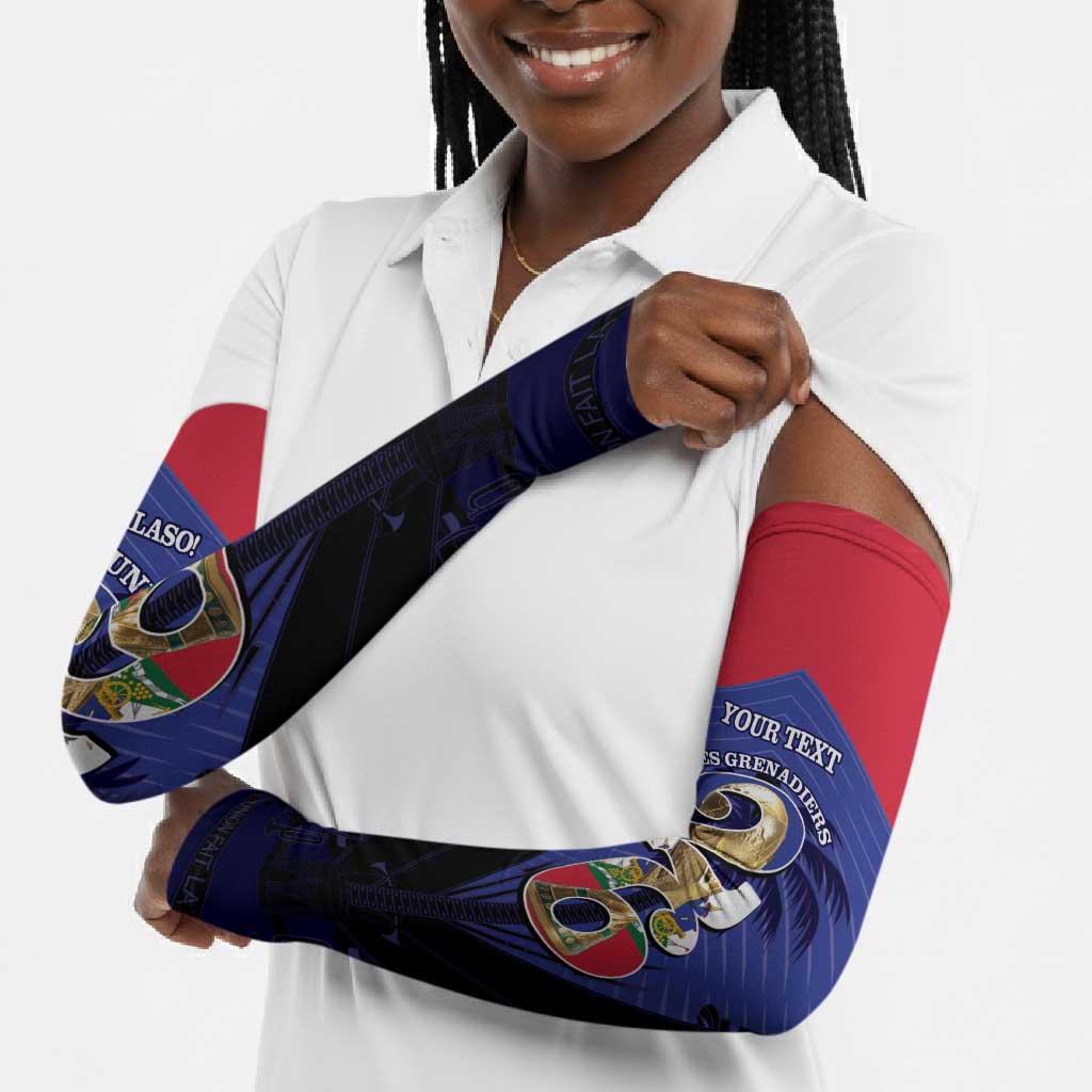 Personalized Les Grenadiers Haiti Football Arm Sleeves 2026 Nou Retounen Blue Version