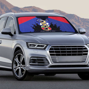 Les Grenadiers Haiti Football Auto Sun Shade 2026 Nou Retounen Blue Version