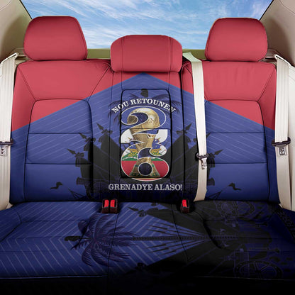 Les Grenadiers Haiti Football Back Car Seat Cover 2026 Nou Retounen Blue Version - African Pride