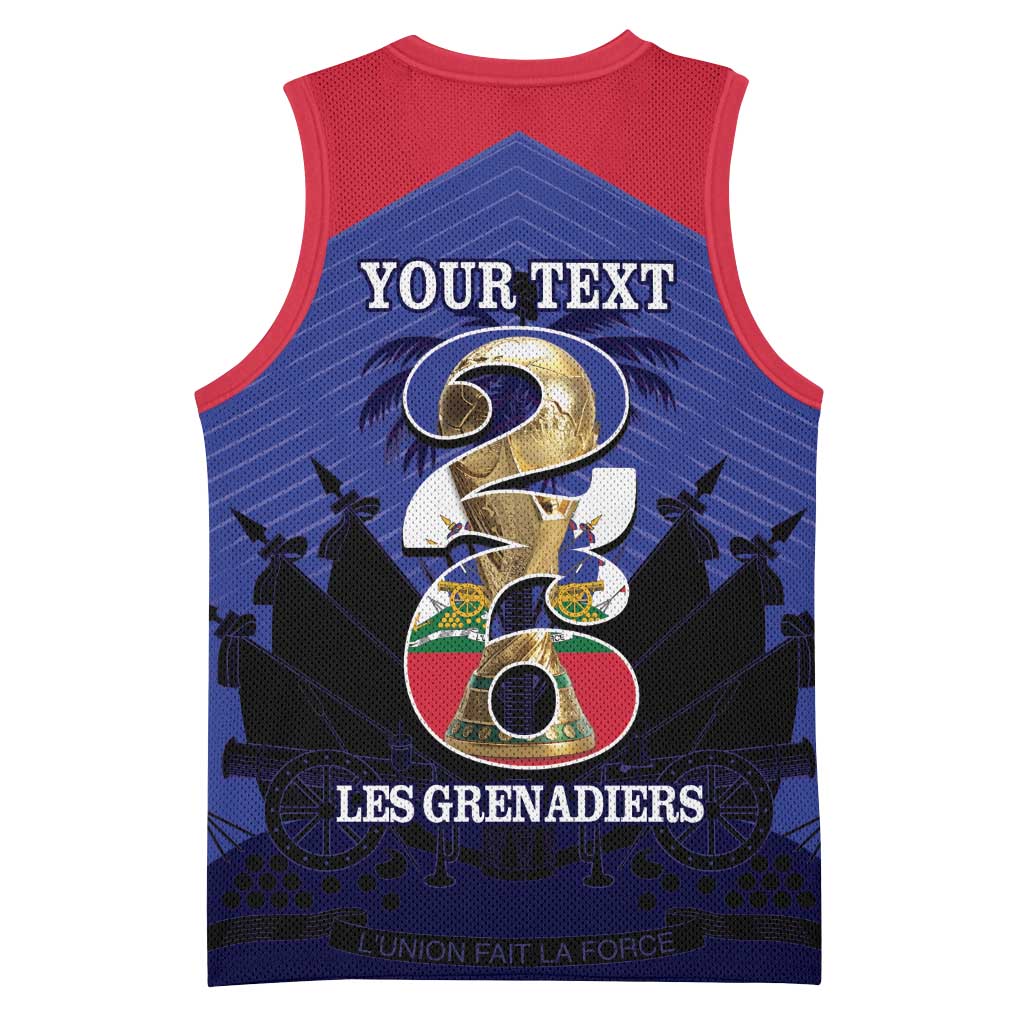 Personalized Les Grenadiers Haiti Football Basketball Jersey 2026 Nou Retounen Blue Version - African Pride