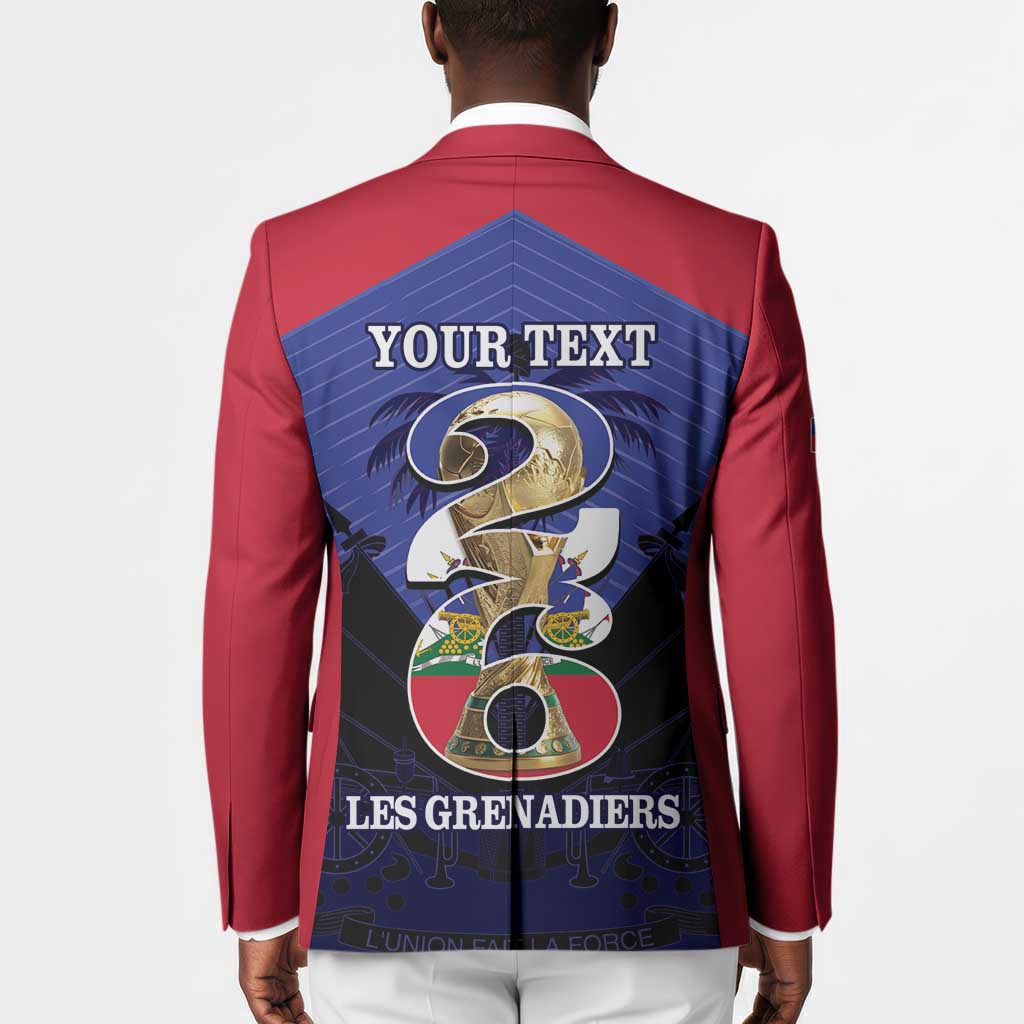 Personalized Les Grenadiers Haiti Football Blazer 2026 Nou Retounen Blue Version