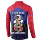 Personalized Les Grenadiers Haiti Football Button Sweatshirt 2026 Nou Retounen Blue Version