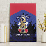 Les Grenadiers Haiti Football Canvas Wall Art 2026 Nou Retounen Blue Version - African Pride