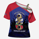 Personalized Les Grenadiers Haiti Football Cross Shoulder Shirt 2026 Nou Retounen Blue Version
