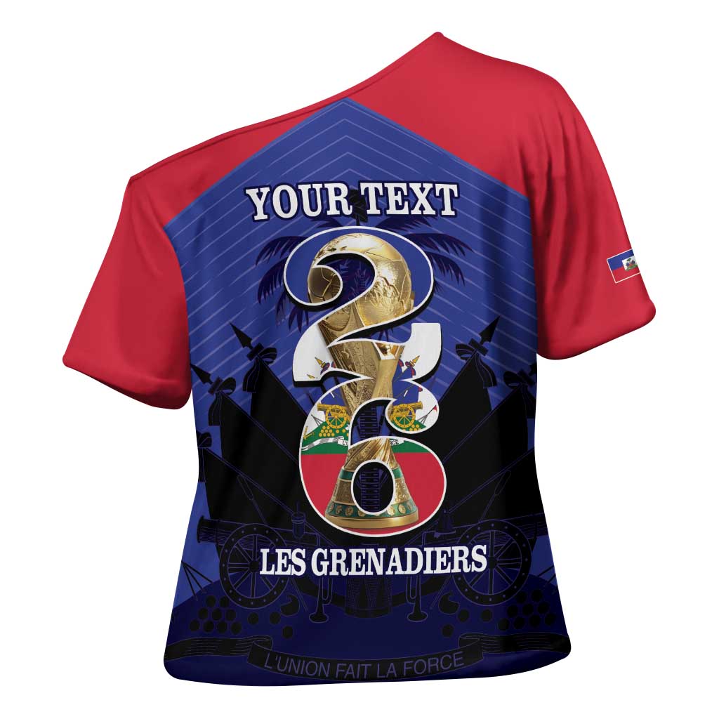 Personalized Les Grenadiers Haiti Football Cross Shoulder Shirt 2026 Nou Retounen Blue Version