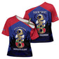 Personalized Les Grenadiers Haiti Football Cross Shoulder Shirt 2026 Nou Retounen Blue Version