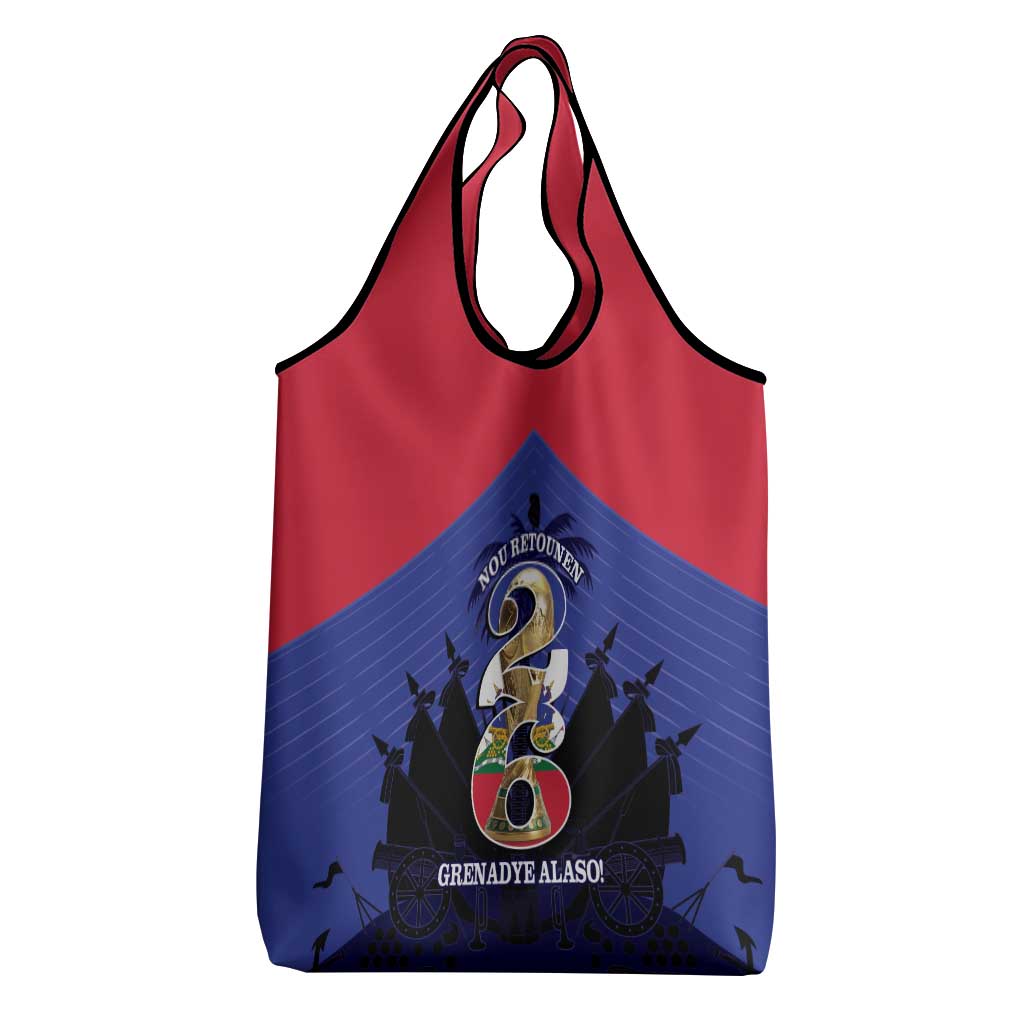 Les Grenadiers Haiti Football Grocery Bag 2026 Nou Retounen Blue Version - African Pride