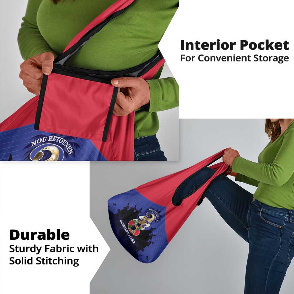 Les Grenadiers Haiti Football Grocery Bag 2026 Nou Retounen Blue Version - African Pride