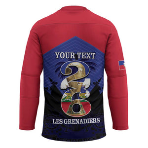 Personalized Les Grenadiers Haiti Football Hockey Jersey 2026 Nou Retounen Blue Version