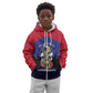Personalized Les Grenadiers Haiti Football Kid Hoodie 2026 Nou Retounen Blue Version - African Pride