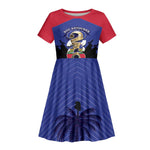 Personalized Les Grenadiers Haiti Football Kid Short Sleeve Dress 2026 Nou Retounen Blue Version - African Pride