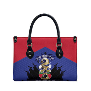 Les Grenadiers Haiti Football Leather Bag 2026 Nou Retounen Blue Version