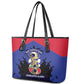 Les Grenadiers Haiti Football Leather Tote Bag 2026 Nou Retounen Blue Version - African Pride