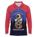 Personalized Les Grenadiers Haiti Football Long Sleeve Polo Shirt 2026 Nou Retounen Blue Version - African Pride