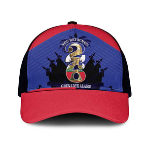 Les Grenadiers Haiti Football Mesh Trucker Cap 2026 Nou Retounen Blue Version - African Pride