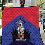 Les Grenadiers Haiti Football Quilt 2026 Nou Retounen Blue Version - African Pride