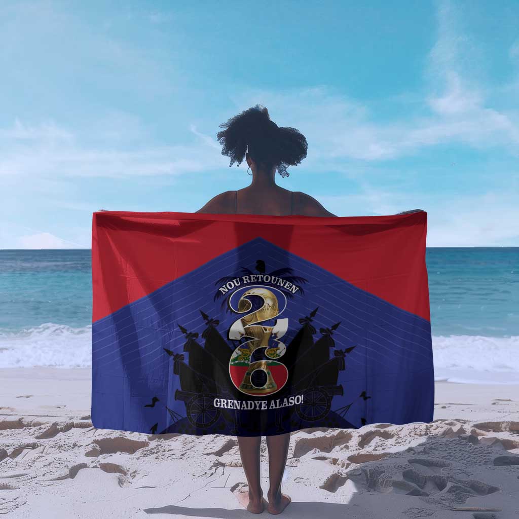 Les Grenadiers Haiti Football Sarong 2026 Nou Retounen Blue Version - African Pride