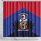 Les Grenadiers Haiti Football Shower Curtain 2026 Nou Retounen Blue Version - African Pride