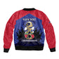 Personalized Les Grenadiers Haiti Football Sleeve Zip Bomber Jacket 2026 Nou Retounen Blue Version - African Pride