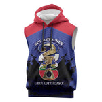 Personalized Les Grenadiers Haiti Football Sleeveless Hoodie 2026 Nou Retounen Blue Version - African Pride