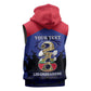 Personalized Les Grenadiers Haiti Football Sleeveless Zip Hoodie 2026 Nou Retounen Blue Version - African Pride