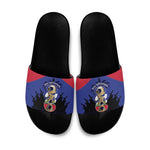 Les Grenadiers Haiti Football Slide Sandals 2026 Nou Retounen Blue Version