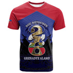 Personalized Les Grenadiers Haiti Football T shirt 2026 Nou Retounen Blue Version LT14