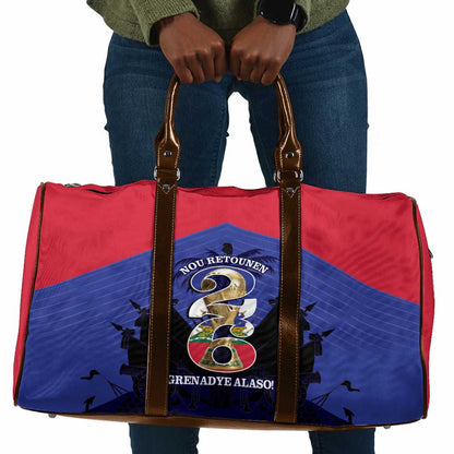 Les Grenadiers Haiti Football Travel Bag 2026 Nou Retounen Blue Version