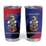 Personalized Les Grenadiers Haiti Football Tumbler Cup 2026 Nou Retounen Blue Version - African Pride